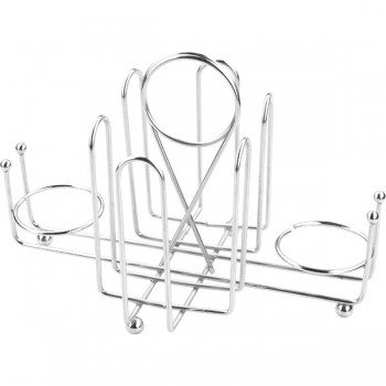 Подставка для пак. сахара, солонки, перечница; металл; H=13, 5, L=20, 5, B=12, 3см; металлич.