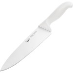 Нож поварской; сталь, пластик; L=405/260, B=55мм; белый, металлич.
