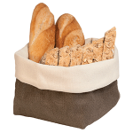 Корзина для хлеба; хлопок; H=90, L=125, B=125мм; серый