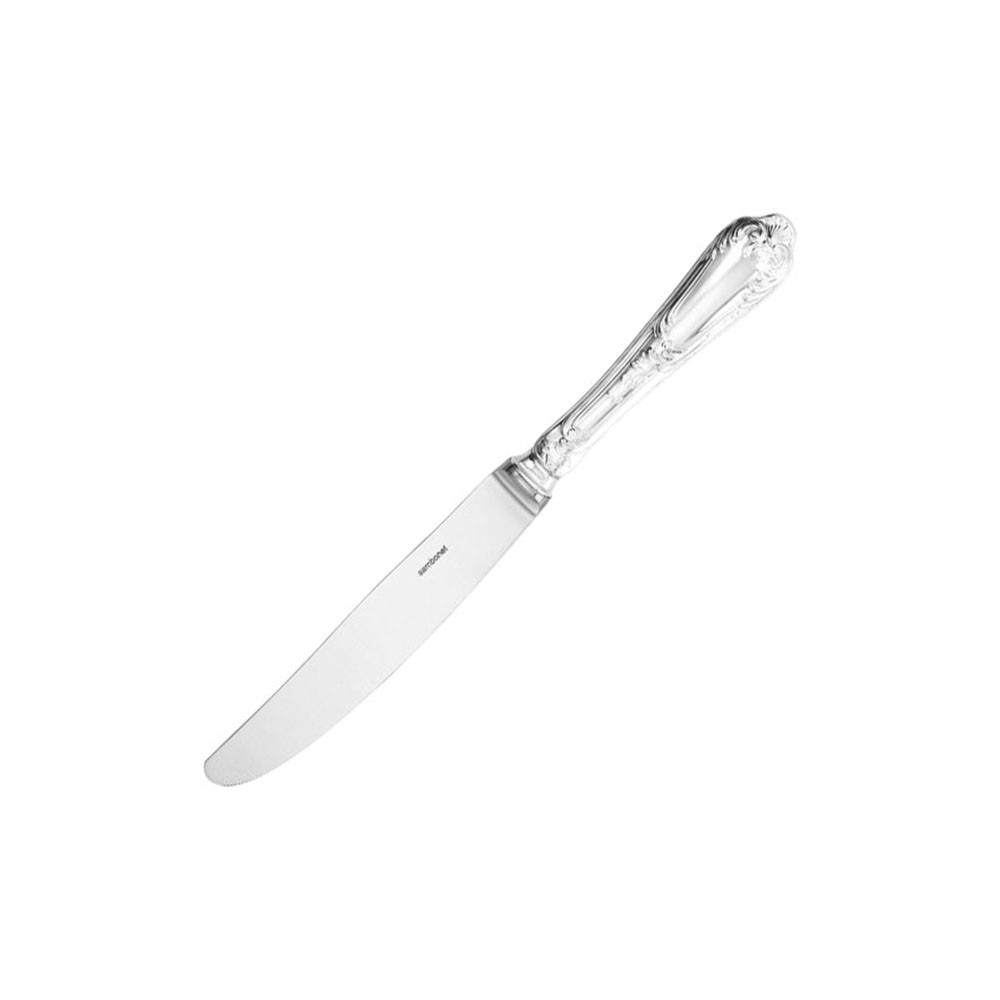 Нож десертный «Лурье»; мельхиор, посеребрен.; L=22, 1см