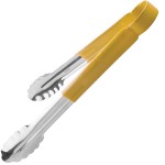 Щипцы универсальные «Проотель» желтая ручка; сталь нерж., резина; L=30, B=4см; металлич., желт.