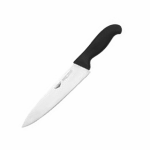 Нож поварской; сталь нерж., полипроп.; L=335/200, B=40мм; черный, металлич.