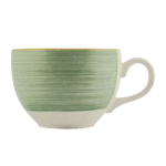 Чашка чайная «Рио Грин»; фарфор; 455мл; D=120, H=85мм; белый, зелен.