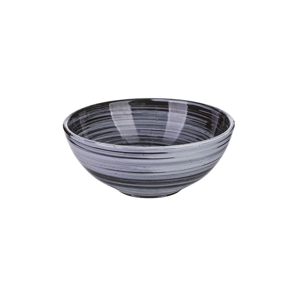 Салатник «Маренго»; керамика; 1л; D=180, H=75мм; серый, черный