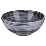 Салатник «Маренго»; керамика; 1л; D=180, H=75мм; серый, черный