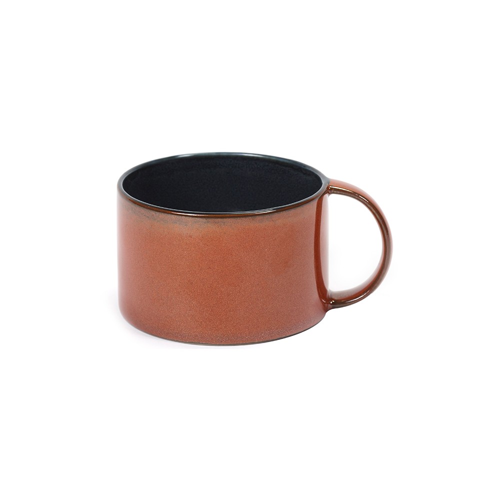 Чашка чайная «Тэрр де Рэ»; керамика; 190мл; D=80, H=51мм; коричнев., синий