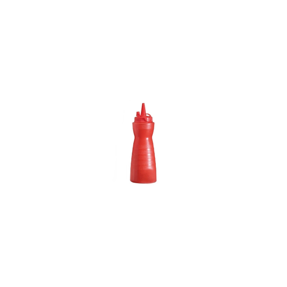 Емкость для соусов; пластик; 350мл; D=6, H=20см; красный