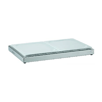 Станция для охлаждения GN 1/2 + 2тарелки; сталь нерж., фарфор; H=60, L=550, B=345мм
