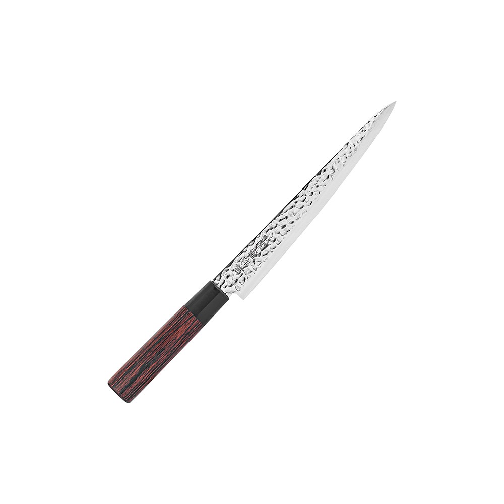 Нож кухонный «Нара» односторонняя заточк; сталь нерж., дерево; L=34/21, B=3см; металлич., тем.дерево