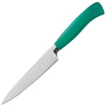 Нож кухонный универсальный «Платинум»; сталь нерж., пластик; H=2, L=29/16, B=3см; зелен., металлич.