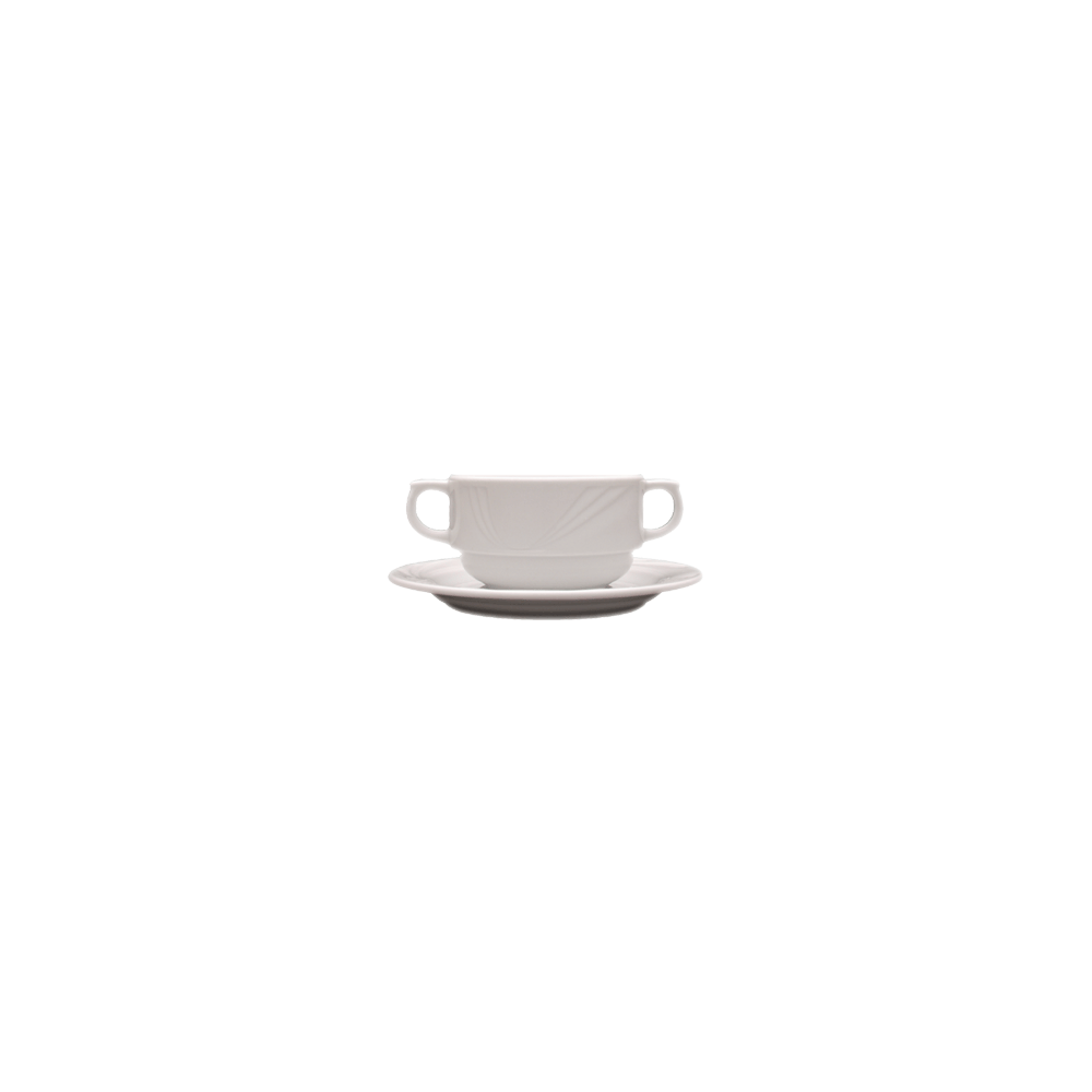 Чашка бульонная «Аркадия»; фарфор; 320мл; D=100, H=55, B=140мм; белый