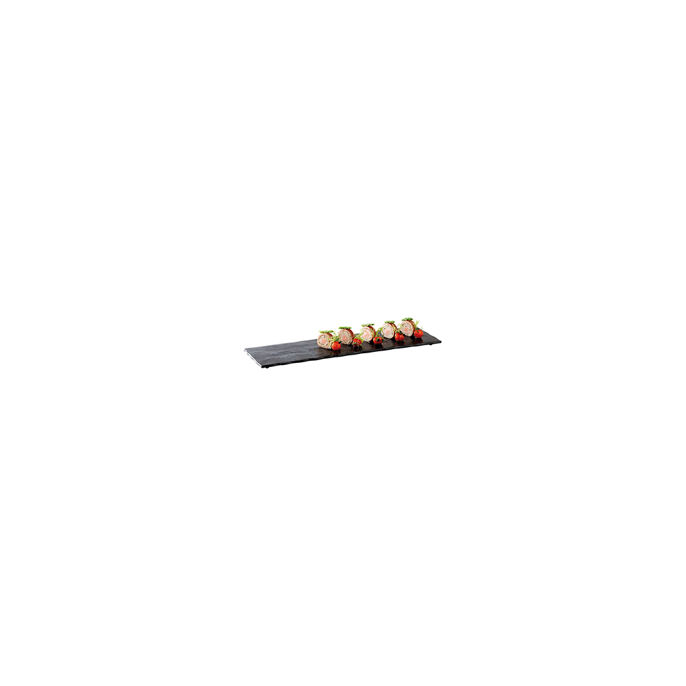 Блюдо для подачи; пластик; H=15, L=530, B=162мм; черный, серый