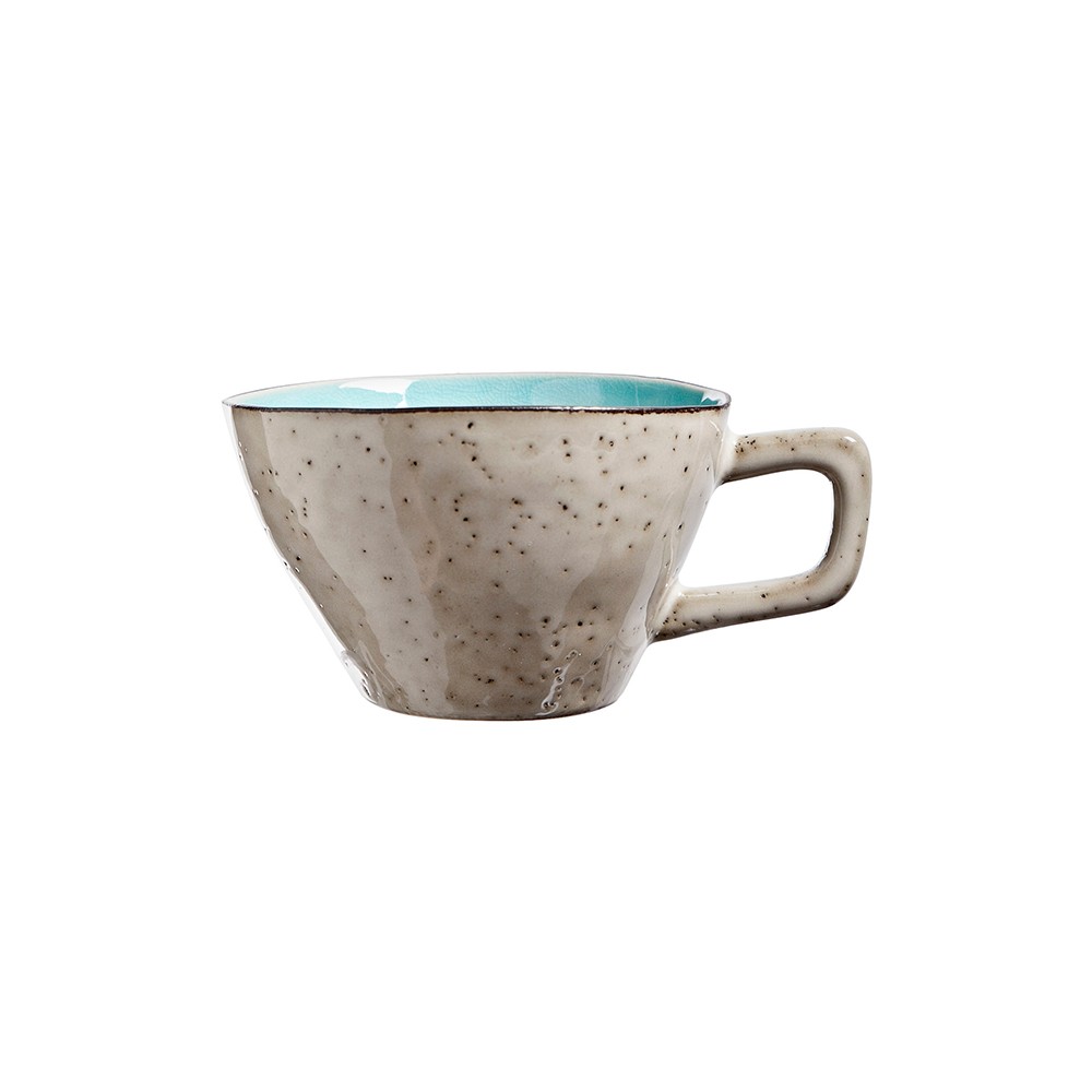 Чашка чайная «Малибу»; керамика; 250мл; D=105, H=60мм; бежев., голуб.