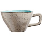 Чашка чайная «Малибу»; керамика; 250мл; D=105, H=60мм; бежев., голуб.