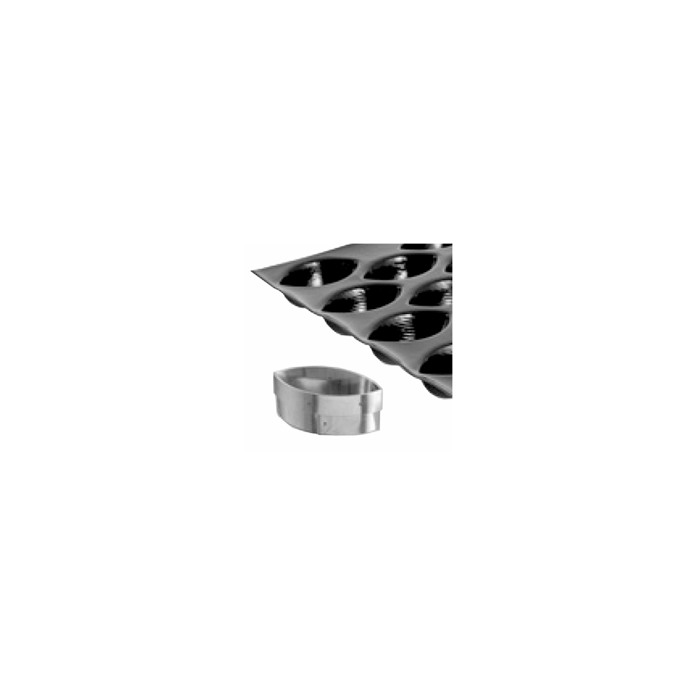 Форма кондитерская «Кнель»[100шт]; силикон, стеклопласт.; H=17, L=42, B=22мм