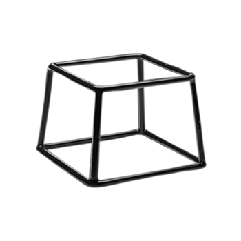 Подставка; сталь нерж., резина; H=12, 7, L=17, 8, B=15, 2см; черный