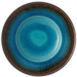 Тарелка глубокая; керамика; D=29см; коричнев., голуб.