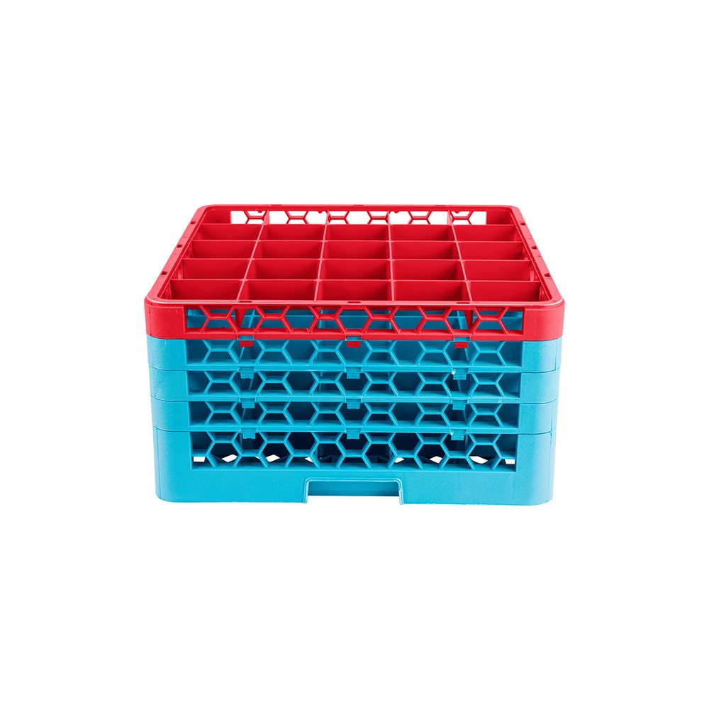 Кассета для бокалов (25ячеек) р-р ячейки 9. 3*9. 3; полипроп.; H=26, 7, L=50, 5, B=50, 5см; синий, красный