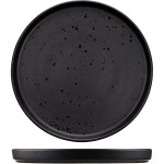 Тарелка с бортом «Оникс»; керамика; D=26см; черный