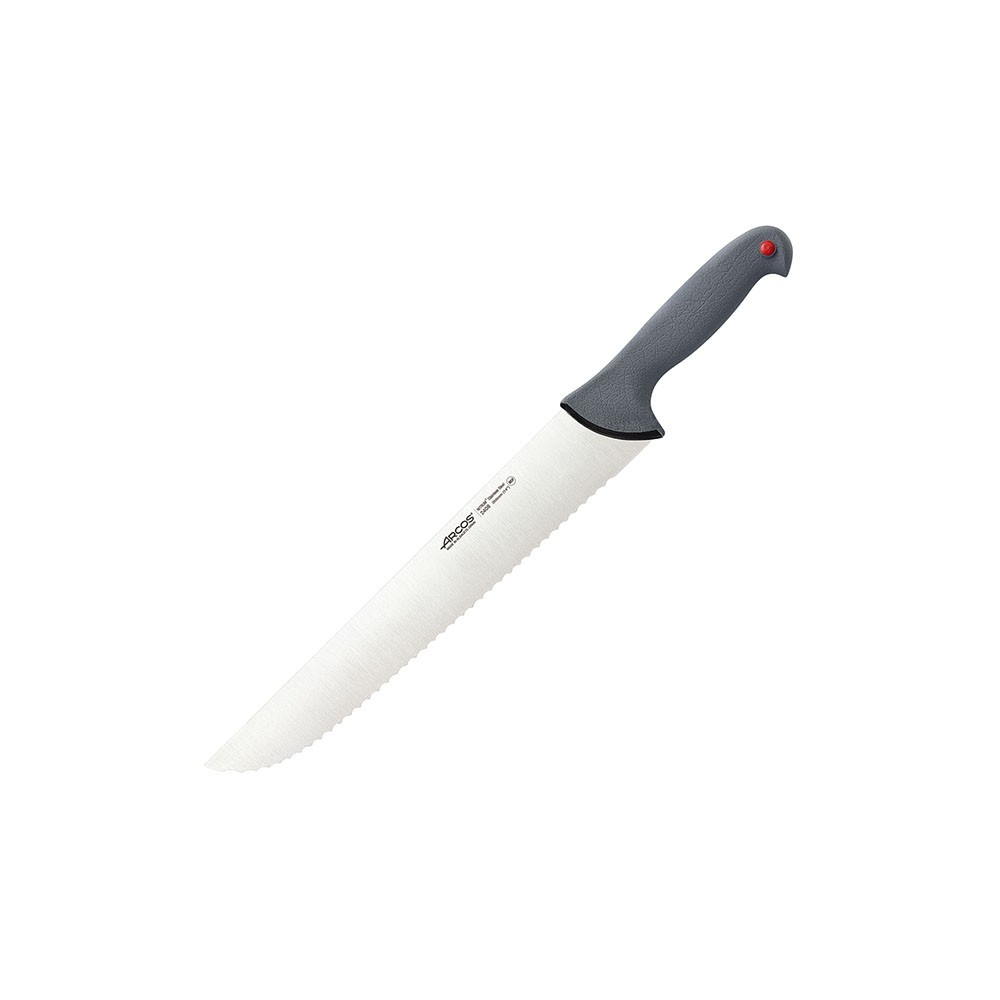 Нож для мяса «Колор проф»; сталь нерж., полипроп.; L=49/35см; серый