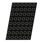 Форма кондитерская «Мини-тарталетка»[20шт]; силикон, стеклопласт.; D=48, H=15мм; черный