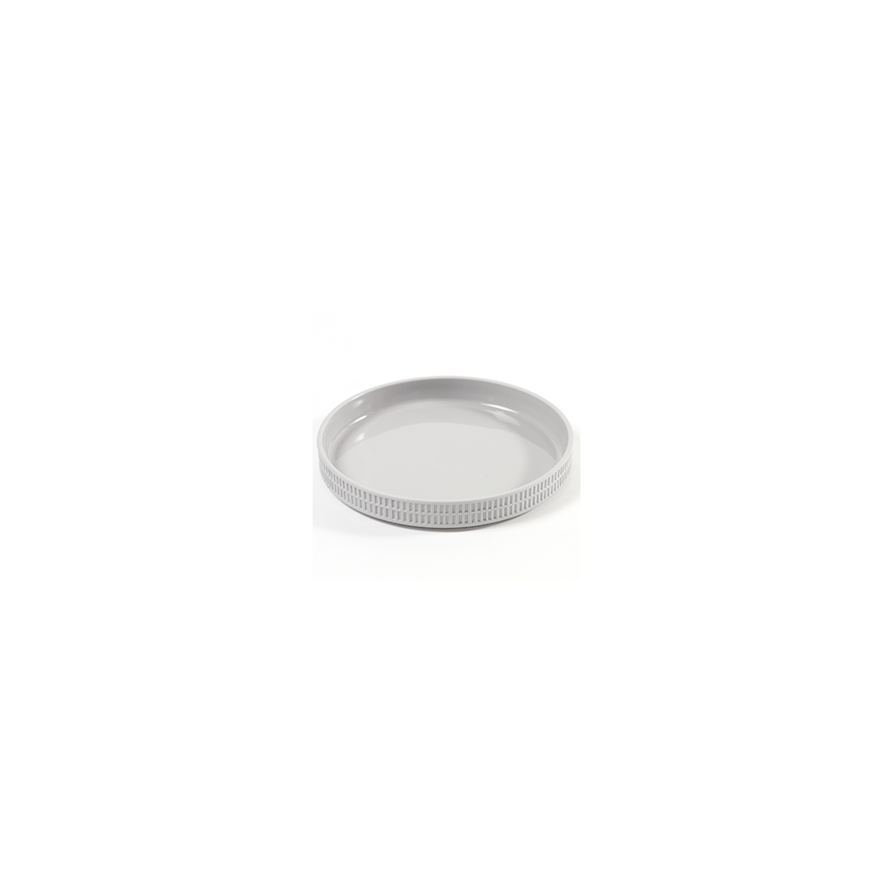 Тарелка; фарфор; D=160, H=24мм; серый