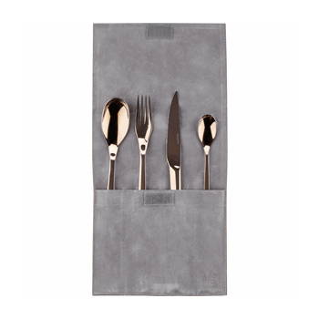 Набор столовых приборов 4 предмета «Гест кюивр»; сталь нерж., золото