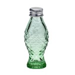 Бутылка «Рыба» с крышкой; стекло; 50мл; H=11см; зелен., прозр.