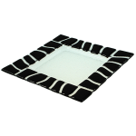 Блюдо сервировочное «Сафари»; стекло; L=20, B=20см; прозр., черный