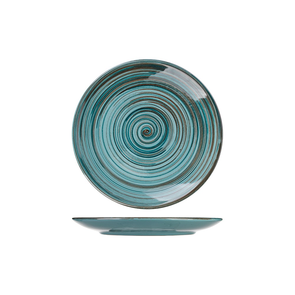 Тарелка мелкая «Скандинавия»; керамика; D=22, H=2см; голуб.