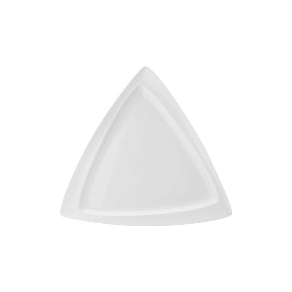 Блюдо треугольное; фарфор; H=23, L=404, B=404мм