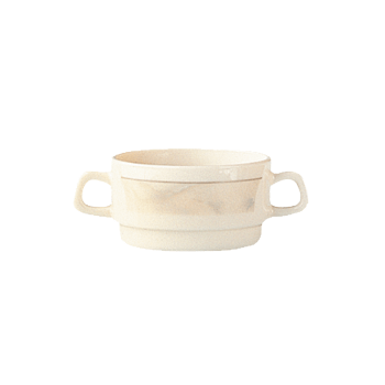 Чашка бульонная «Сахара»; стекло; 310мл; D=100, H=55, L=150мм; бежев., песочн.