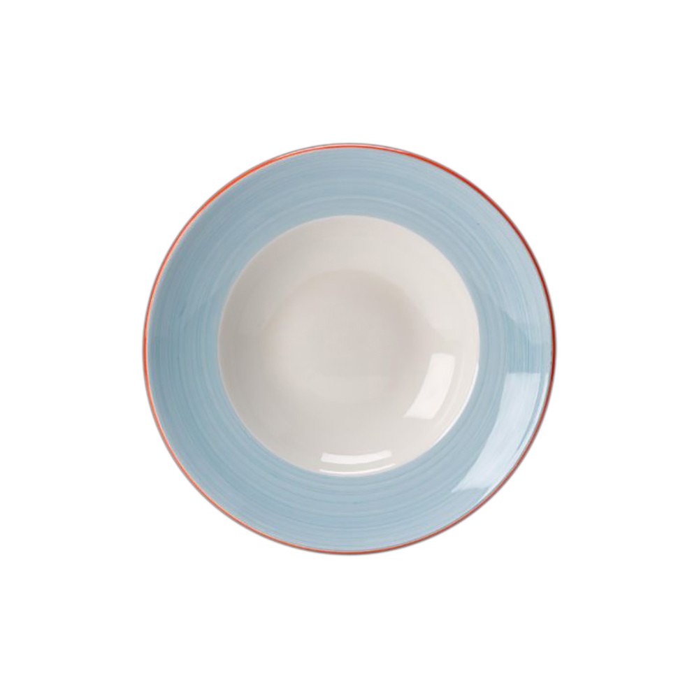 Тарелка для пасты «Рио Блю»; фарфор; D=30см; белый, синий