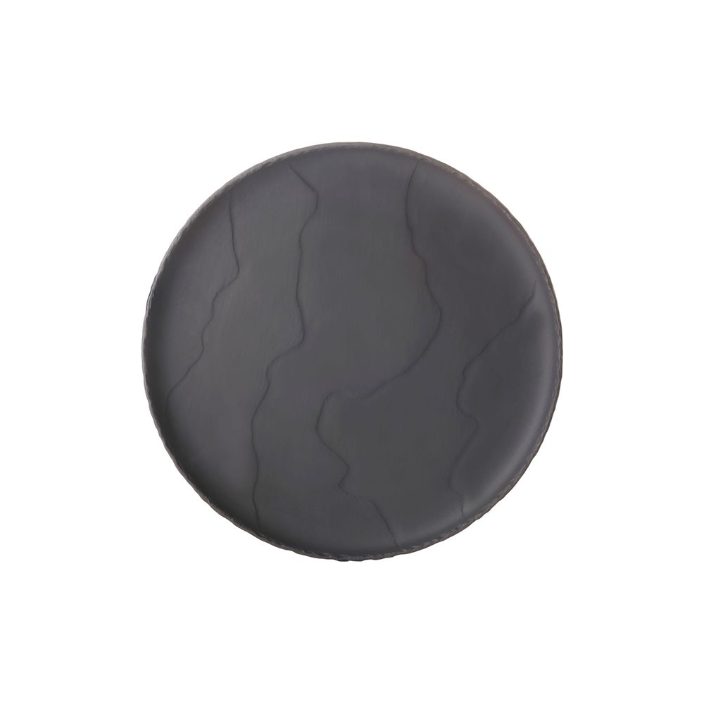 Тарелка «Базальт»; керамика; D=21см; черный
