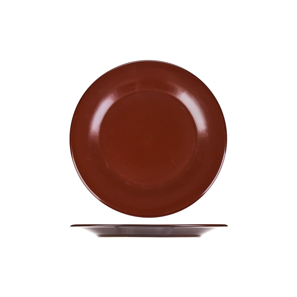 Тарелка мелкая «Шоколад»; фарфор; D=26, H=2см; тем.корич.