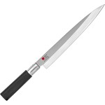 Нож кухонный для сашими «Токио» односторонняя заточк; сталь нерж., пластик; L=320/210, B=28мм