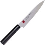 Нож кухонный универсальный; сталь нерж., дерево; L=265/150, B=28мм; металлич., черный