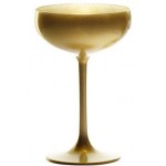 Шампанское-блюдце «Олимпик»; хр.стекло; 230мл; D=95, H=147мм; золотой