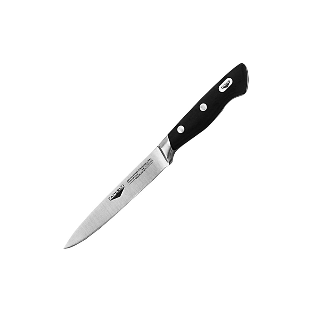 Нож для чистки овощей; сталь, пластик; L=10, B=2см; черный, металлич.