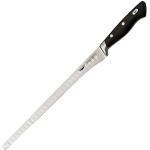 Нож для ветчины; L=30см; черный, металлич.