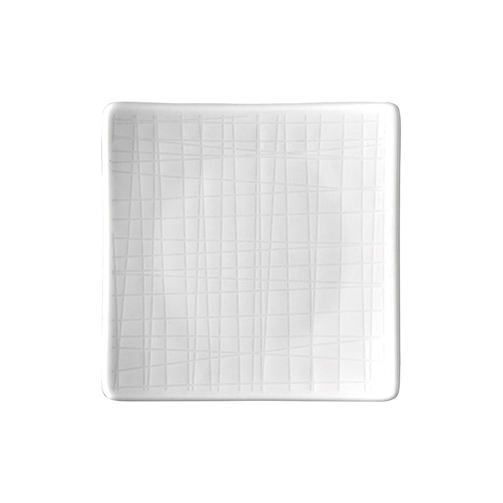 Тарелка квадратная; фарфор; L=9, B=9см; белый