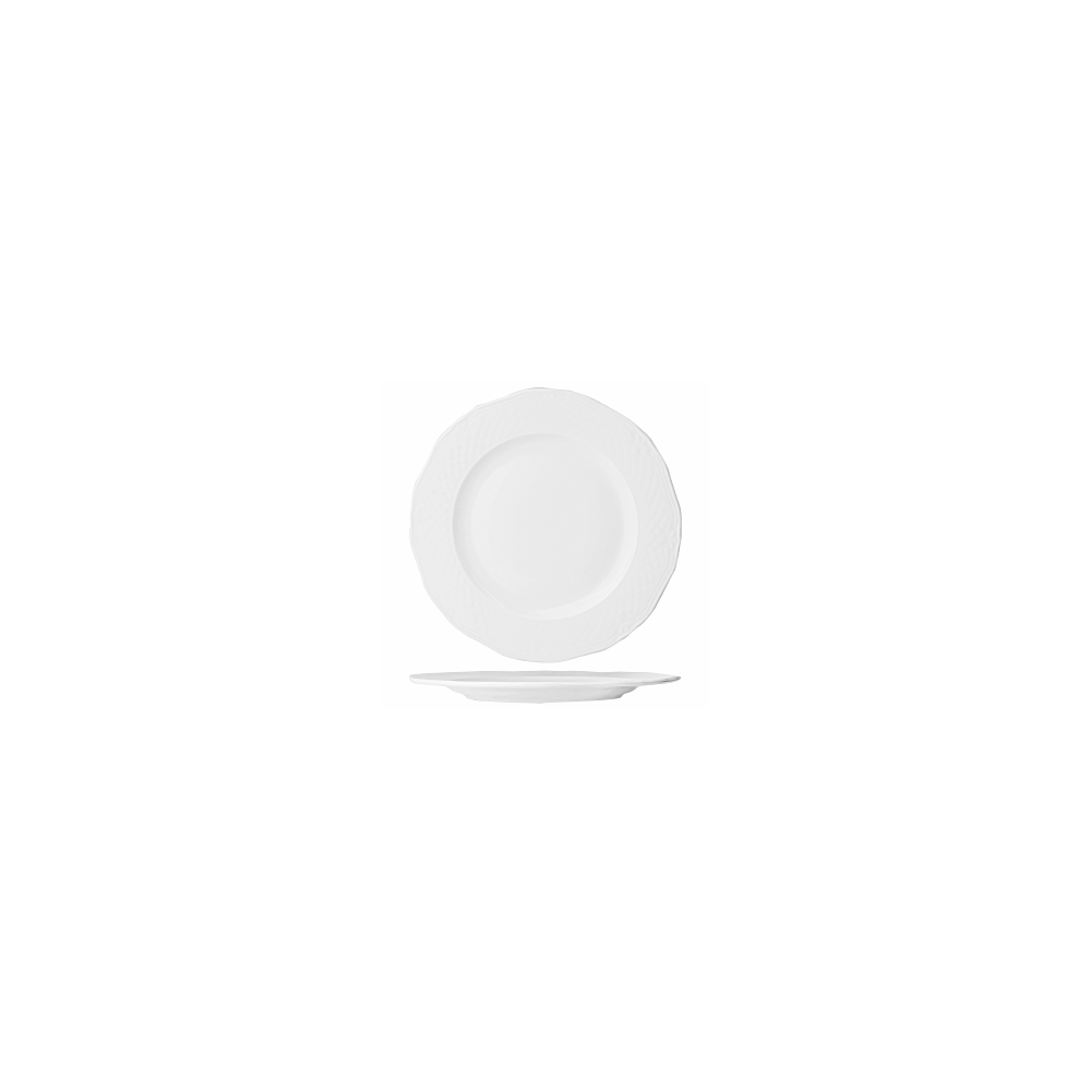 Тарелка мелкая «Афродита»; фарфор; D=270, H=22мм; белый