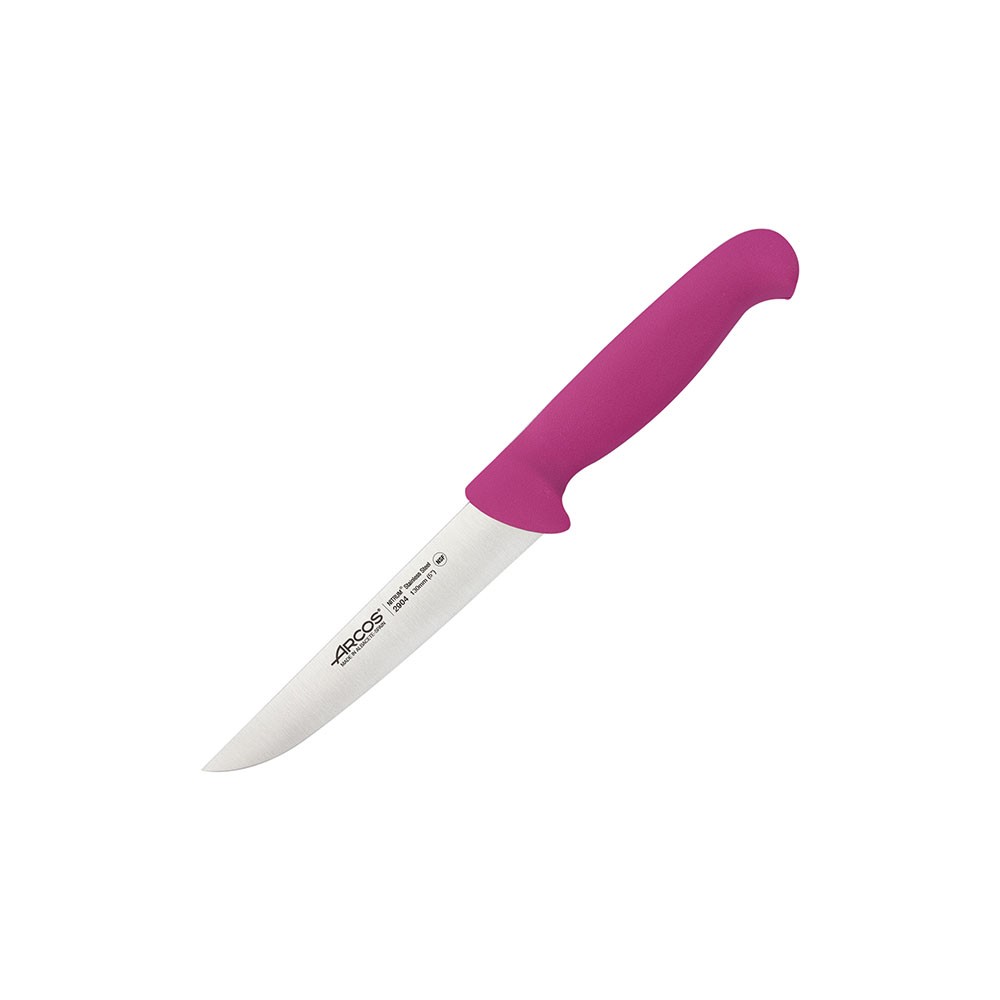 Нож кухонный «2900»; сталь нерж., полипроп.; L=250/130, B=23мм; фиолет., металлич.