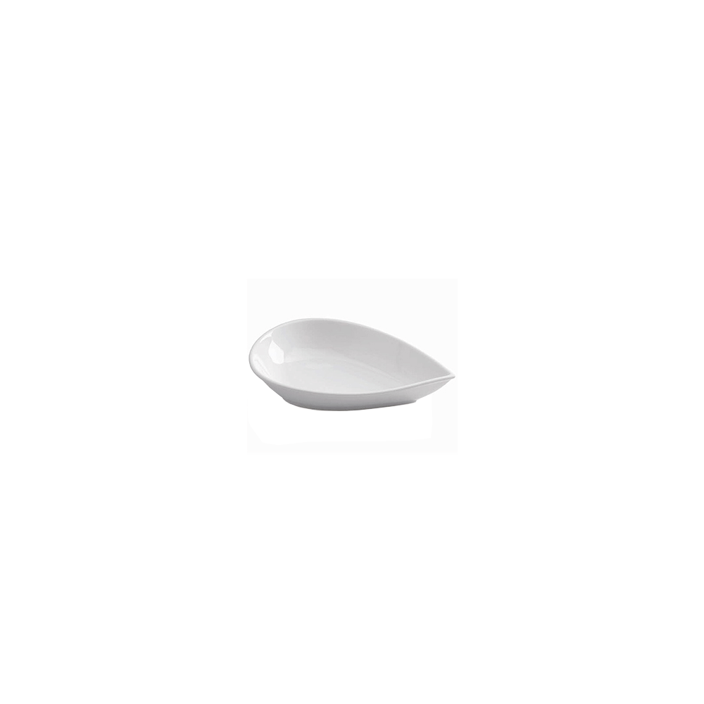 Салатник-капля «Пати»; фарфор; H=6, L=30, B=20см; белый
