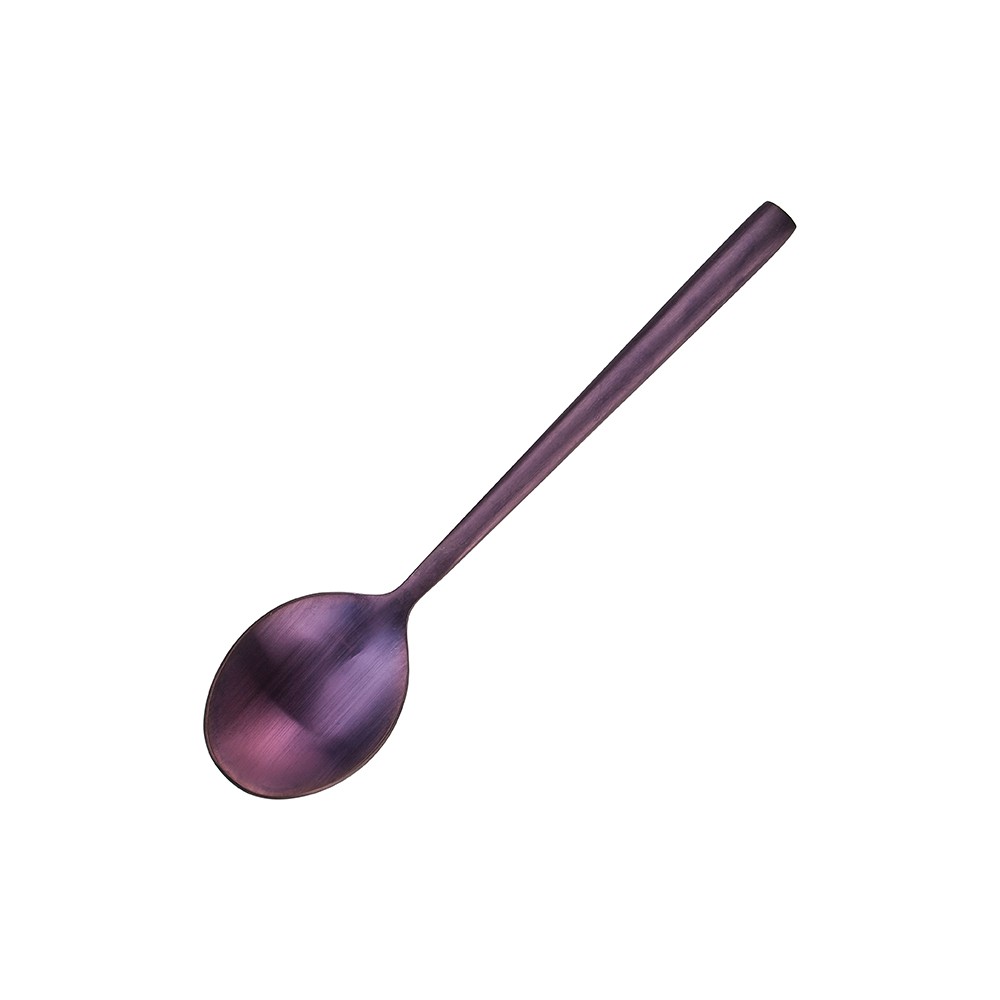 Ложка чайная «Саппоро бэйсик»; сталь нерж.; L=13, 9см; фиолет., матовый