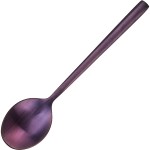 Ложка чайная «Саппоро бэйсик»; сталь нерж.; L=13, 9см; фиолет., матовый