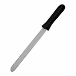 Лопатка кухонная; пластик, сталь нерж.; L=445/130, B=45мм; черный, металлич.