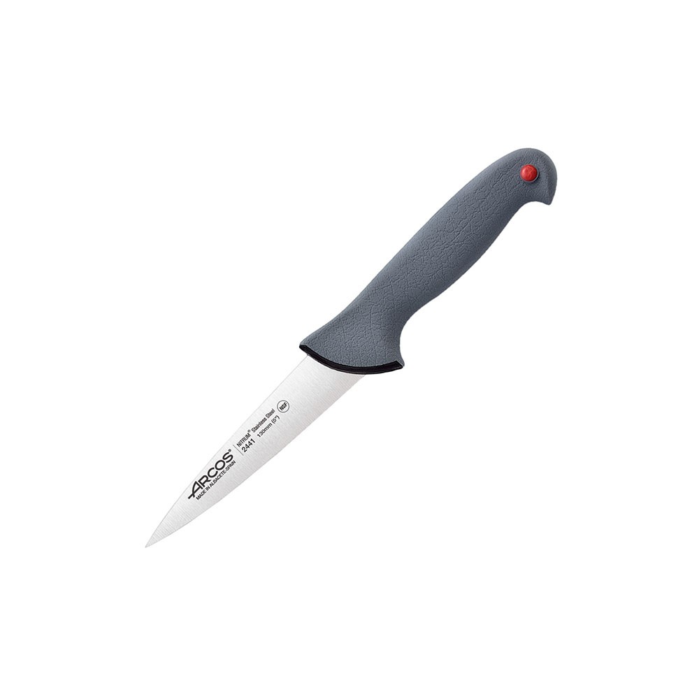 Нож для мяса «Колор проф»; сталь нерж., полипроп.; L=26, 5/13см; серый