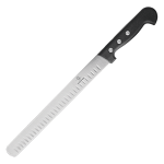 Нож для тонкой нарезки; сталь, пластик; L=405/270, B=28мм; черный, металлич.