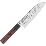 Нож кухонный «Нара»; сталь нерж., дерево; L=300/165, B=43мм; металлич., тем.дерево